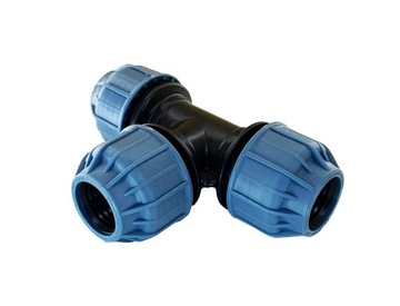 TEE привинченный PE fi 25 к соединителю шланга для соединения труб Super Strong