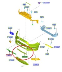 Решітка бампера нижня ford focus mk3 в Україні, фото thumb