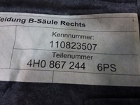 фото thumb №6, Audi a8 d4 защита корпус стойка b правая 4h0867244