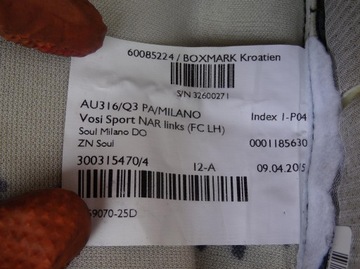 фото thumb №10, Audi q3 8u рестайлинг 11-18 обивка сиденье левый перед переднее кожа с подогревом