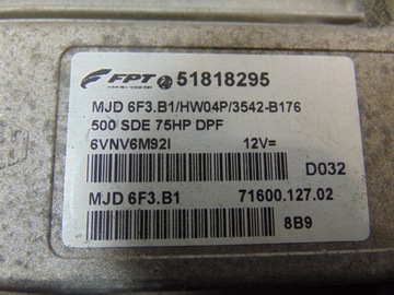 фото thumb №6, Комп'ютер блок керування двигуна fiat 500 1.3 51818295