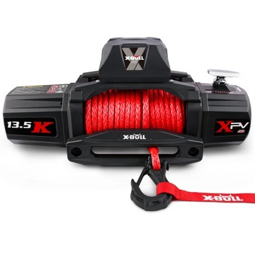 ЭЛЕКТРИЧЕСКАЯ ЛЕБЕДКА X-BULL, СИНТЕТИЧЕСКИЙ ТРОС, 13500 фунтов, 12 В, 5,9 ТОНН, 24 М.