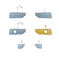 Купить Решётка решётка радиатора бампера audi a7 c7 lift sline левая, фото thumb