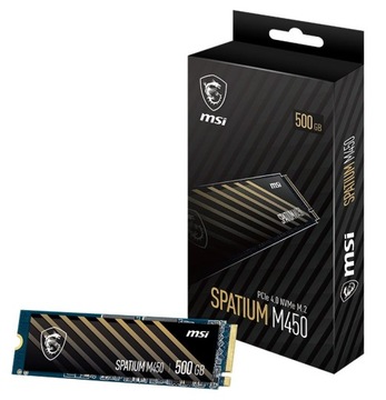 Твердотельный накопитель MSI Spatium M450 500 ГБ M.2 PCIe Gen4 NVMe