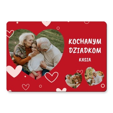 Foto magnes ze zdjęciem na lodówkę PREZENT NA ŚWIĘTA dla Dziadków 10x7cm