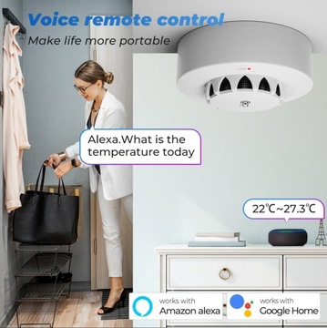 Датчик дыма температуры и влажности TUYA WiFi/беспроводная сигнализация WIFI