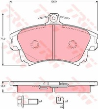 фото thumb №2, Гальмівні диски гальмівні колодки перед trw smart forfour 1.5 brabus
