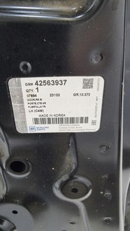 фото thumb №9, Дверь задняя задние левая opel karl 42563937 nowe оригинал