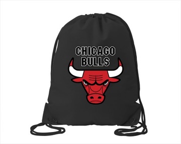 СПОРТИВНАЯ ШКОЛЬНАЯ СУМКА ДЛЯ ОБУВИ CHICAGO BULLS NBA BASKET - НАЗВАНИЕ БЕСПЛАТНО