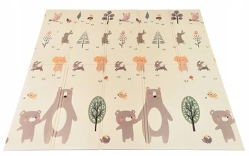 SUPERBE BEBE DWUSTRONNA SKŁADANA WODOODPORNA MATA PIANKOWA 200x180 CM