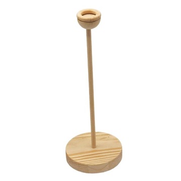 Stojak z kryształowej kuli Drewniany uchwyt na kulę Geode 21,5 cm H