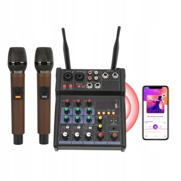 4-КАНАЛЬНЫЙ СТЕРЕОМИКШЕР BLUETOOTH С МИКРОФОНОМ