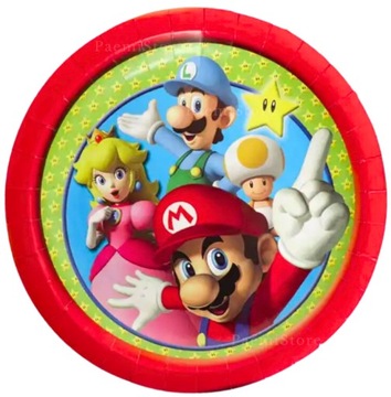 SUPER MARIO BROS КРУЖКИ + ТАРЕЛКИ + САЛФЕТКИ Набор Luigi Peach 40 шт.