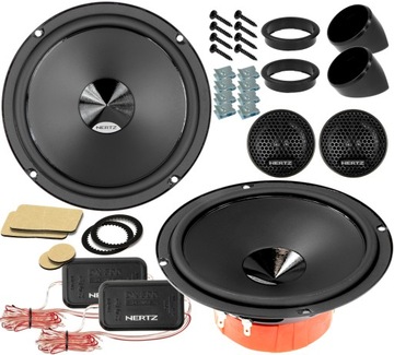 GŁOŚNIKI SAMOCHODOWE HERTZ DSK165.3 165MM DO FIAT GRANDE PUNTO + ADAPTERY