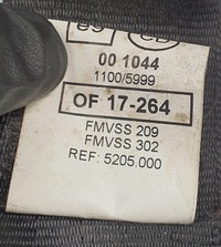 фото thumb №3, Pas безопасности левый задняя mpm ps160 fmvss209