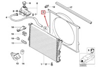 Купить Накладка вентилятора охлаждающий двигателя bmw z3 купе e36 17101715321 1715321, фото thumb