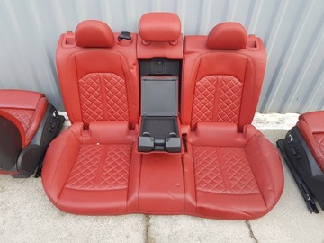 фото thumb №13, Audi a5 s5 17-сидіння диван обшивки тунель sportback шкіра червона usa