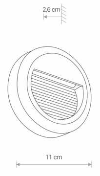 NOWODVORSKI SIDEWALK ROUND Светодиодный садовый светильник