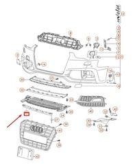 фото thumb №12, Audi a5 8t передняя часть спойлер 8t0807061a oem