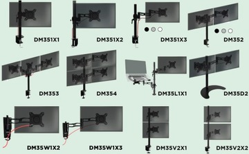 Duronic DM351X3 BK Настольное крепление для монитора 10