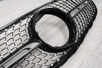 фото thumb №12, Mercedes glc x253 2015-2019 решётка радиатора diamond чёрный