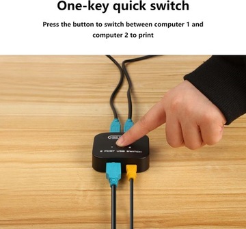 Переключатель USB-принтера, 2-портовый портативный сканер USB 2.0 Y684