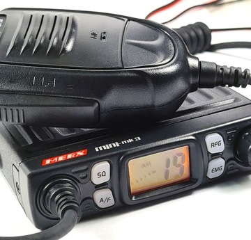 CB RADIO MERX Mini MK3 самая маленькая антенна AM/FM RF-Gain ASQ + PNI Extra 45