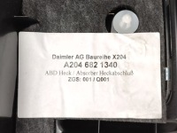 Накладка накладка поперечина поріг задній багажника поріг mercedes glk w204 x204 2008- Зі Шроту, фото thumb