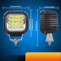 2 szt. фара робоча протитуманна фара 16 led 48w 12v/24v прожектор Ціна, фото thumb