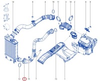Шланг интеркулер r clio 2 1.5/1.6dc 144608957r renault оригинальный номер Недорого, фото thumb