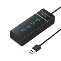 HUB USB 3.0, 4 порта, пассивный удлинитель, 4x USB, многопортовый разветвитель 30 см