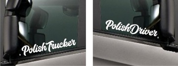 Naklejka na tira ciężarówkę POLISH DRIVER TRUCKER *Wzory *Kolory *50cm