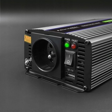 Qoltec Monolith 1200 MS Волновой преобразователь 12 В/230 В 600/1200 Вт USB