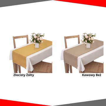 BIEŻNIK NA STÓŁ NA OBRUS 220x40 CZARNY BUTELKOWA ZIELEŃ CZARNY BEŻOWY BIAŁY