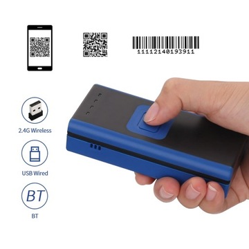 Ручной мини-сканер штрих-кода 1D 2D QR