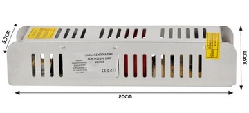 Zasilacz Do Taśm LED 24V 150W Montażowy Modułowy 6,25A IP20 Transformator