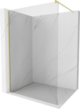 MEXEN KIOTO ŚCIANKA PRYSZNICOWA WALK-IN 75 x 200 CM ZŁOTA szkło 8 mm