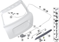 фото thumb №3, Mini молдинг кронштейн задний крышки хром r50 r52 r53