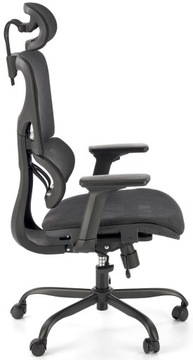 Fotel gamingowy ERGONOMICZNY GOTARD czarny siatkowy multiblock Halmar