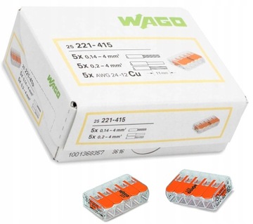 Szybkozłączka WAGO 221-415 5 x 0,14 - 4mm² 25szt
