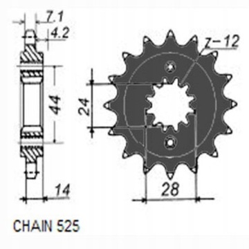 КОМПЛЕКТ DID+SUN DRIVE HONDA VT750C 02-05 SHADOW