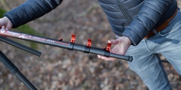 Штатив с функцией монопода - Fotopro X-Airfly Max Video - оранжевый
