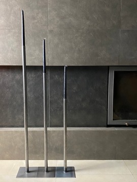 MINIMALISTYCZNY ŚWIECZNIK Z STALI HAMBURG 120 cm
