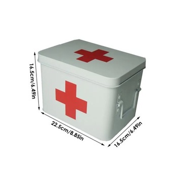 Survival Medicine Storage Box Portable Handle First-aid Kit Metal First