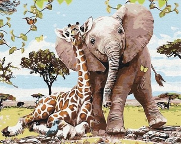 Malowanie po numerach Paint it! safari 40x50 cm