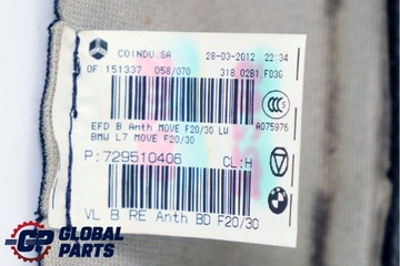 фото thumb №11, Bmw f20 f30 спинка сиденья правый перед материал