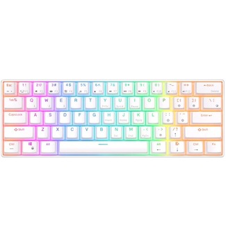 RK61 МЕХАНИЧЕСКАЯ КЛАВИАТУРА, 60 % красная RGB, ГОРЯЧАЯ ЗАМЕНА, трехрежимная, 2,4G, беспроводная связь, Вт