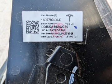 фото thumb №10, Tesla модель y дзеркало електричні ліві 13pin 1609790-00-d нове оригінал