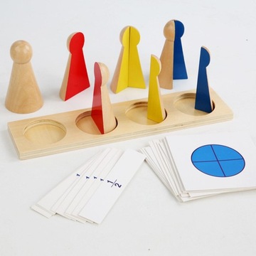 matematyka ułamkowa Montessori Materiały uczą się ułamka