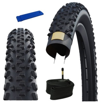 КОМПЛЕКТ Велосипедная покрышка Schwalbe Black Jack 20x1,9 47-406 + ложка + камера AV48